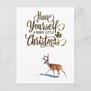 Weihnachtsangebot mit Rentierdesign Postkarte