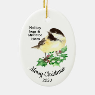 Weihnachtsangebot nach Maß Spaß Chickadee Bird Keramikornament