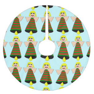 Weihnachtsangel Bell Tree Skirt Polyester Weihnachtsbaumdecke