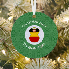 Weihnachtsangel-Jahr der deutschen Flagge Ornament Aus Metall