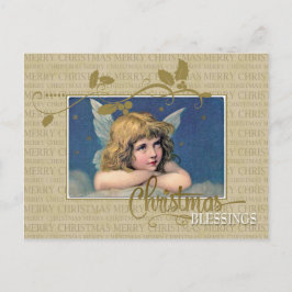 Weihnachtsangel Vintag Reproduction Postcard Feiertagspostkarte