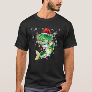 Weihnachtsangeln Bass Angler Weihnachtsbaum F T-Shirt