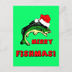 Weihnachtsangeln Feiertagspostkarte