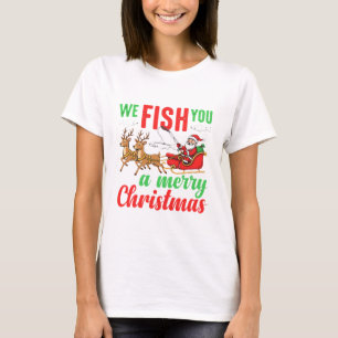 Weihnachtsangeln Frohe Fische Ihnen T-Shirt