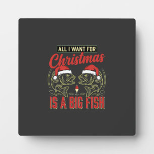 Weihnachtsangeln Großer Fisch Feiertag Fotoplatte