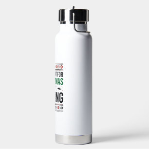 Weihnachtsangeln hässliches Sweatshirt-Design Trinkflasche