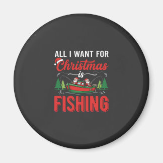 Weihnachtsangeln Santa Feiertagsvektor Magnet
