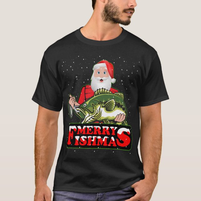 Weihnachtsangeln T-Shirt (Vorderseite)