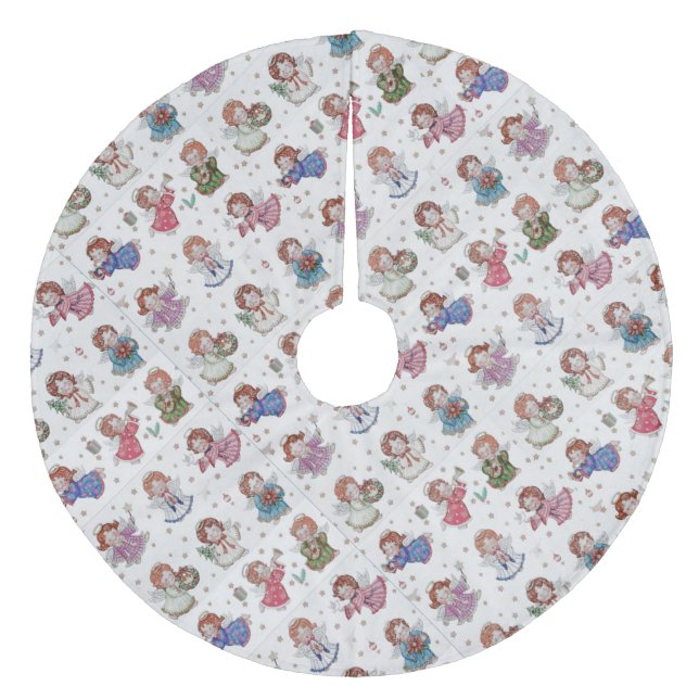 WeihnachtsAngels Fleece Weihnachtsbaumdecke (Vorderseite)