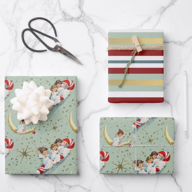 WeihnachtsAngels Geschenkpapier Set (Vorderseite)