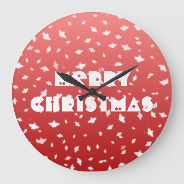 WeihnachtsAngels Große Wanduhr (Vorderseite)