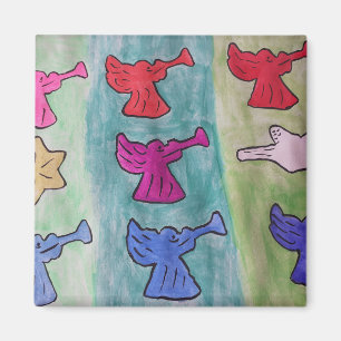 WeihnachtsAngels mit Trumpets Magnet