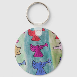 WeihnachtsAngels mit Trumpets Schlüsselanhänger