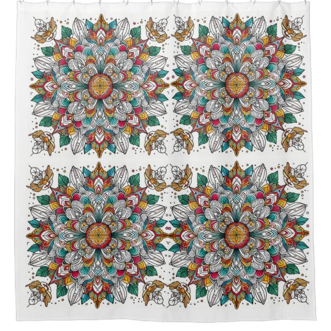 Weihnachtsangels multicolor duschvorhang (Vorderseite)