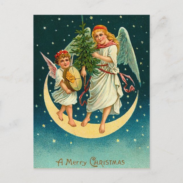 WeihnachtsAngels Postcard Feiertagspostkarte (Vorderseite)