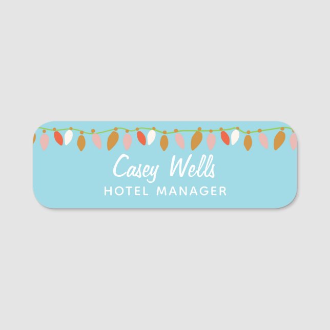 Weihnachtsangestellter Namensschild (Vorderseite)