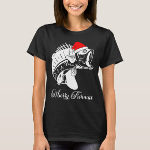 Weihnachtsangler-Shirt - Frohe Fischmas T-Shirt