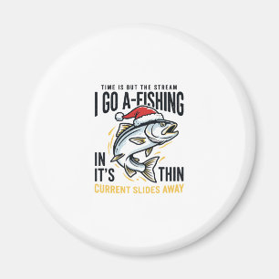 Weihnachtsangler-Stream-Zitat-Design Magnet