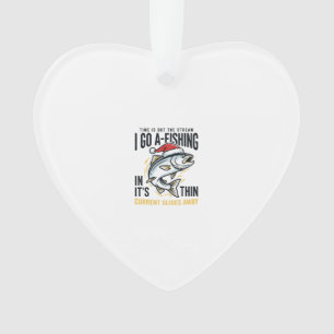 Weihnachtsangler-Stream-Zitat-Design Ornament