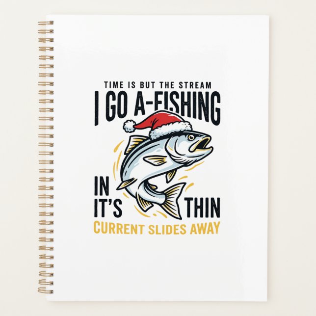 Weihnachtsangler-Stream-Zitat-Design Planer (Vorderseite)