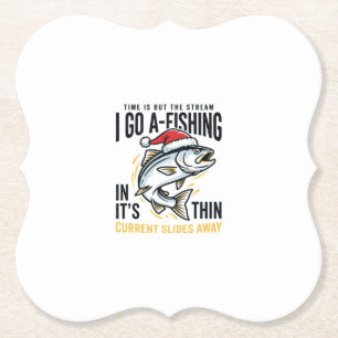 Weihnachtsangler-Stream-Zitat-Design Untersetzer