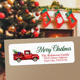 Weihnachtsansprache Watercolor Classic Red Truck W