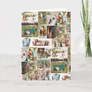 Weihnachtsantike Collage Xmas Karte