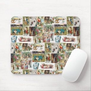 Weihnachtsantike Collage Xmas Mousepad