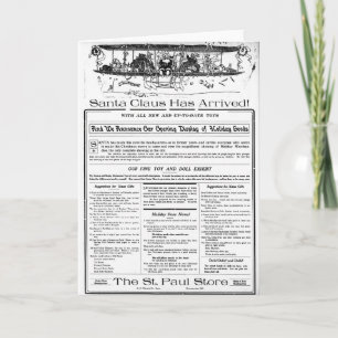 Weihnachtsanzeige 1909 kleiner Fall-Verkünder Feiertagskarte