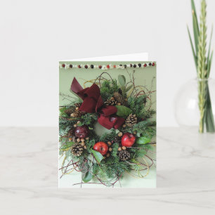 Weihnachtsapfelkranz feiertagskarte