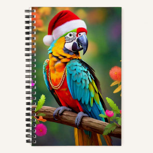 Weihnachtsara mit Weihnachtsmannmütze-56485 Notizbuch