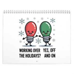 Weihnachtsarbeit an den Feiertagen Lustiger Weihna Kalender
