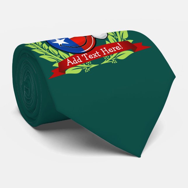 Weihnachtsart-lächelnde Texas-Flagge Krawatte (Gerollt)