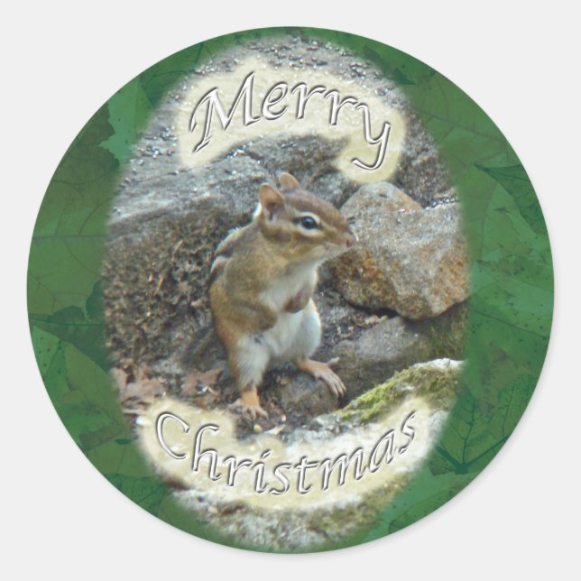 Weihnachtsartikel Runder Aufkleber (Vorderseite)