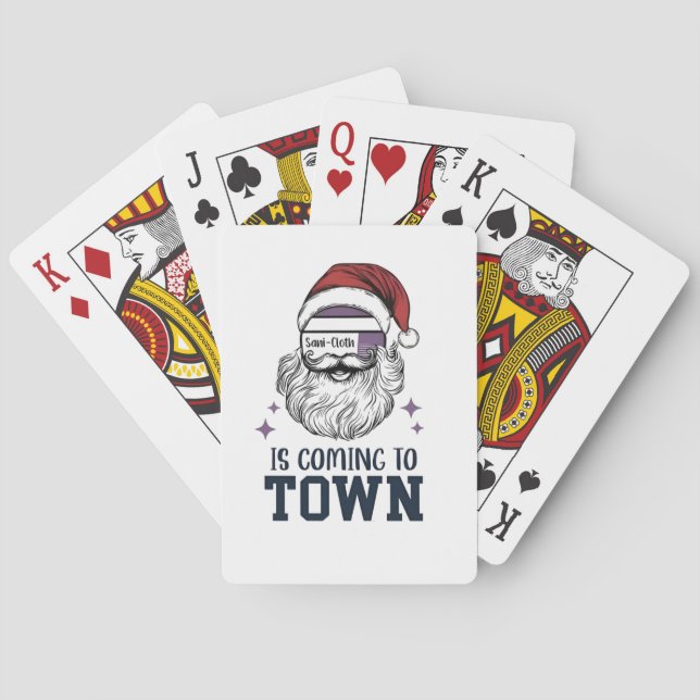 Weihnachtsassistent RN Nurse Santa Xmas Spielkarten (Rückseite)