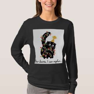 Weihnachtsästhetik Santa Katze Cute Lustig T-Shirt