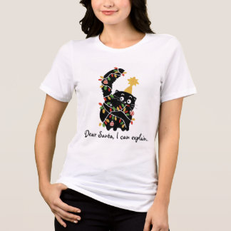Weihnachtsästhetik Santa Katze Niedlich Lustig Tri-Blend Shirt