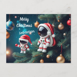 Weihnachtsastronaut feiert Weihnachten