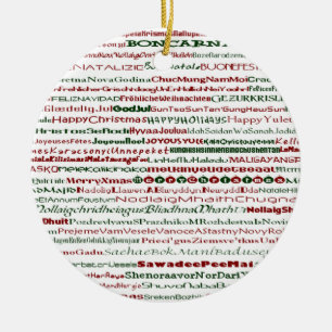 Weihnachtsauf der ganzen Welt Verzierung Keramikornament