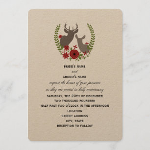 Weihnachtsaufenthalt mit Blumenwild Einladung