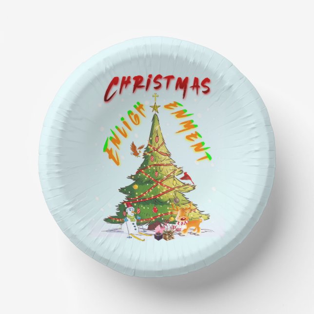 Weihnachtsaufklärung Pappteller (Vorderseite)