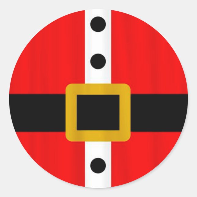 Weihnachtsaufkleber/Anzug des Weihnachtsmanns Runder Aufkleber (Vorderseite)