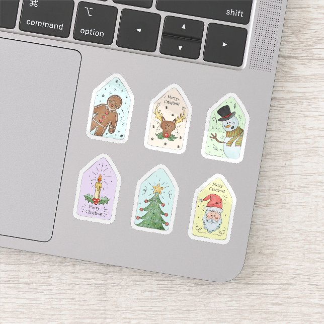 Weihnachtsaufkleber Aufkleber (Detail)