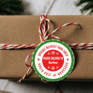 Weihnachtsaufkleber aus der Santa Workshop Nordpol Runder Aufkleber