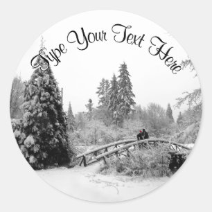 Weihnachtsaufkleber Custom Christmas Trecker Runder Aufkleber