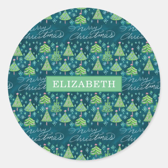 Weihnachtsaufkleber - Custom Runder Aufkleber (Vorderseite)