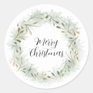Weihnachtsaufkleber   Entwurf 2 Runder Aufkleber