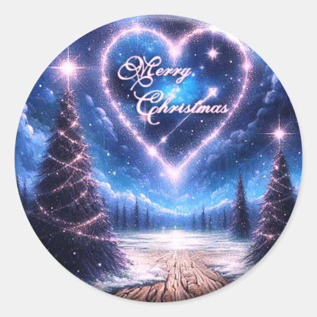 Weihnachtsaufkleber, Etiketten für Geschenke und K Runder Aufkleber (Vorderseite)