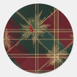 Weihnachtsaufkleber - Feierliche Etiketten & Feier Runder Aufkleber