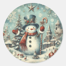 Weihnachtsaufkleber - Feierliche Etiketten & Feier Runder Aufkleber